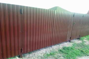 Ворота распашные металлические для дачи